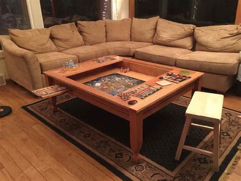 The Viscount Rustic Gaming Coffee Table Coffee table plans, Board game table, Table games