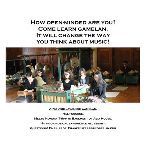 Gamelan Class Benefits