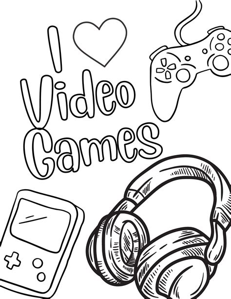 Gamer Coloring Pages