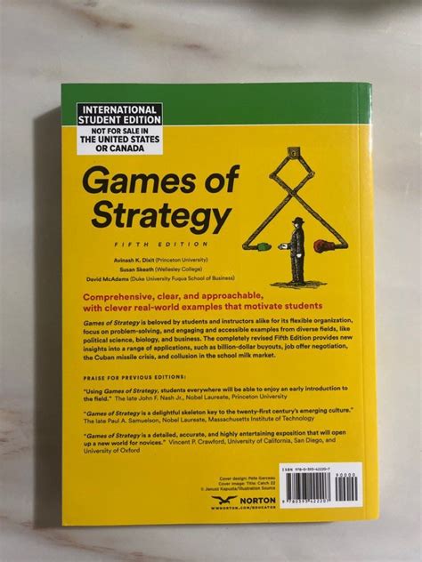 Games Of Strategy (Fifth Edition) Highlights