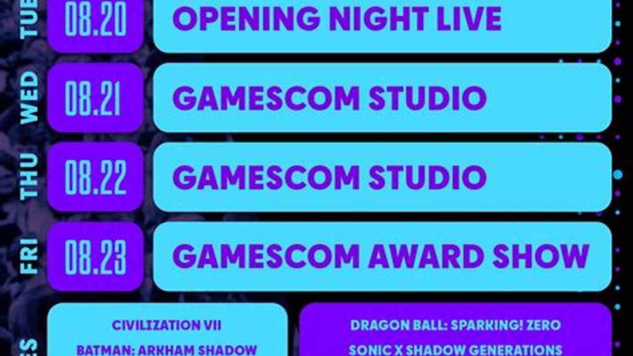 Gamescom 2024 Dates