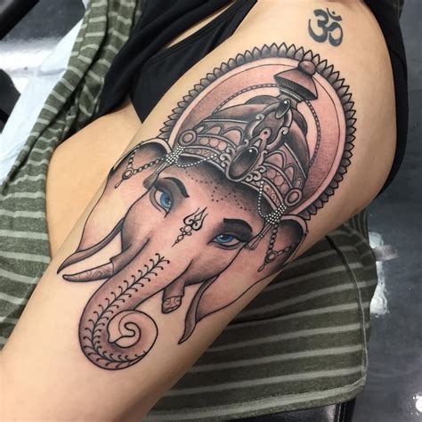 92 Lord Ganesha Tattoos On Shoulder