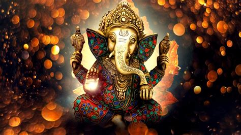 A colorful image of Lord Ganesh