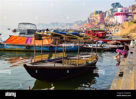 Ganges River Varanasi Boats