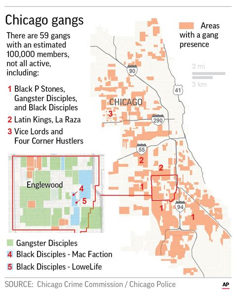 Chicago Map Gang Territory