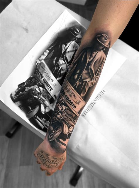 Gangster Full Sleeve Tattoos For Men