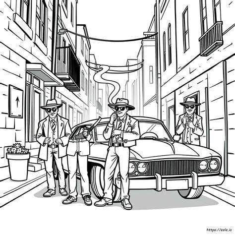 Gangster Coloring Pages