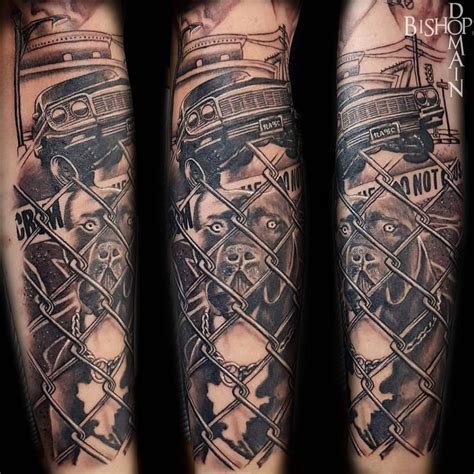 Gangster Elbow Tattoos