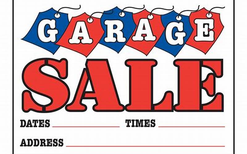 Garage Sale Signs On The Street