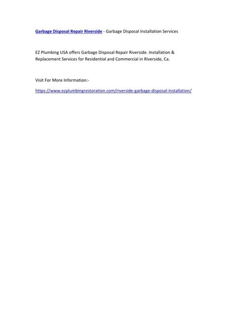 Garbage Disposal Repair Riverside: Solutions for Your Kitchen