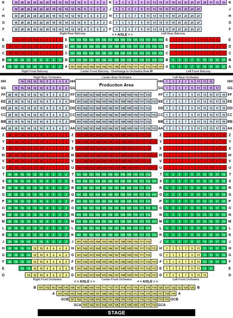 Garde Theater Seating Chart
