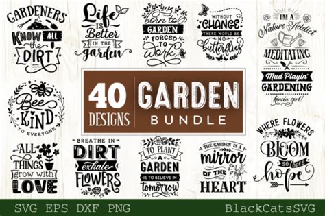 Download Garden Bundle 40 Designs Commercial Use DXF Files