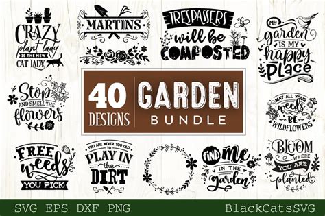 Download Garden Bundle 40 Designs Cut Files