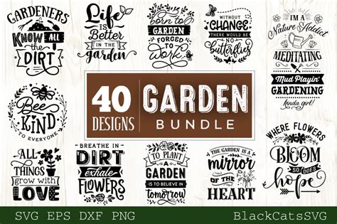 Download Garden Bundle 40 Designs Files Free PSD Mockups