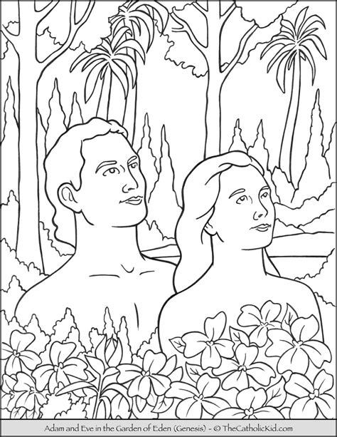 Garden Of Eden Coloring Pages Free Printable