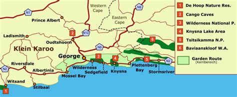 Garden Route National Park Map