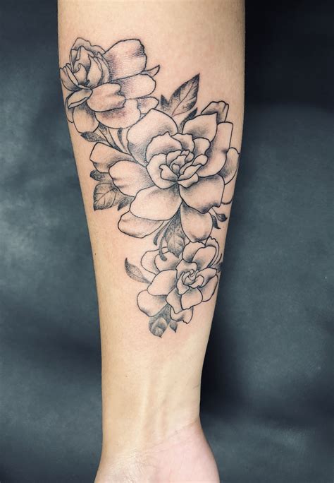 Gardenia flower coverup tattoo Flower cover up tattoos