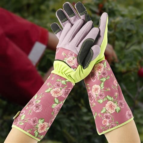 Gardening Gloves with Attached Arm Sleeves