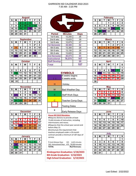 Garrison Isd Calendar