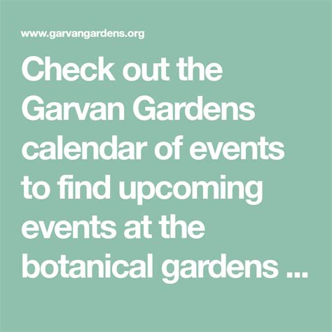 Garvan Gardens Bloom Calendar