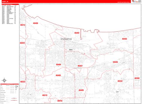 Gary Indiana Zip Code Map