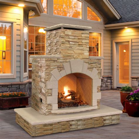 Gas Fireplace Stone