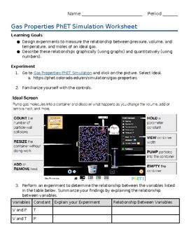 Gas Properties Simulation Activity: Get the Answer Key Here!