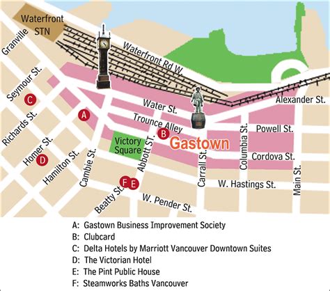 Gastown Vancouver map