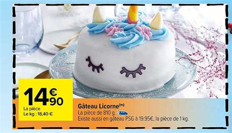 Gateau Licorne Carrefour