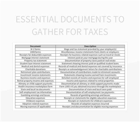 Gathering Your Tax Documents