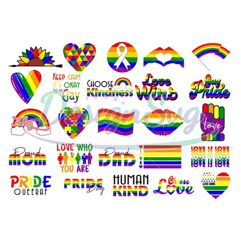 Download Gay Pride Bundle, LGBT Bundle, Rainbow For Crafts