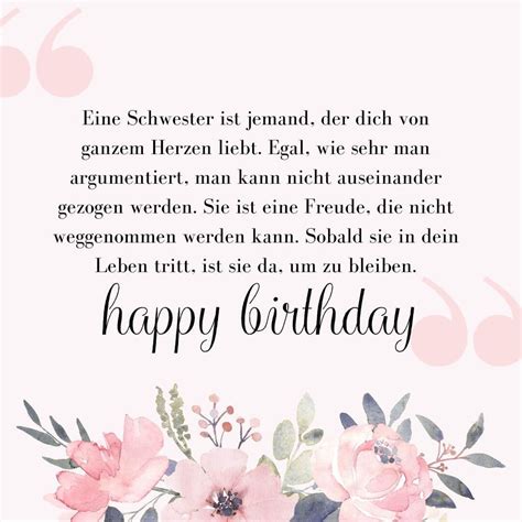 Geburtstag Schwester