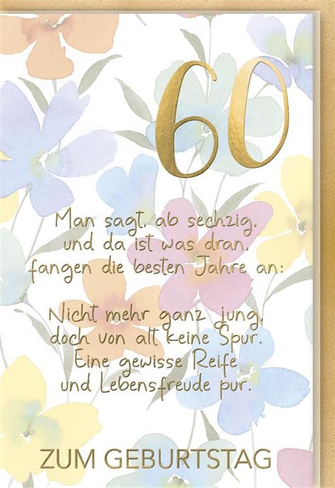Geburtstagskarte Text 60
