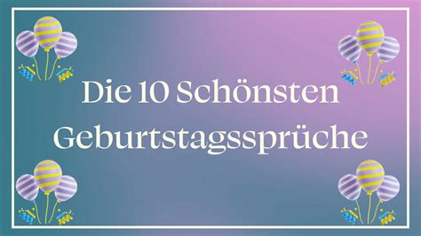 GeburtstagssprüChe Lang