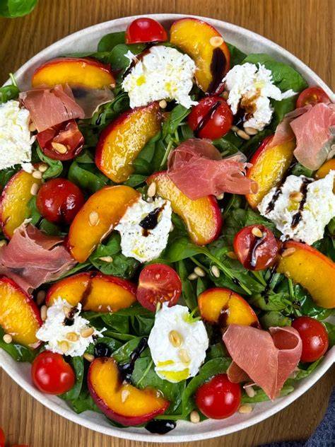 Gegrillter Pfirsich Salat