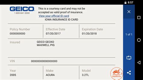 Geico Insurance Card Fill Online, Printable, Fillable In Auto