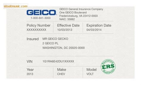 Geico Auto Insurance Card Online Financial Report