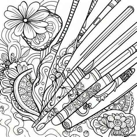 Gel Pen Coloring Pages