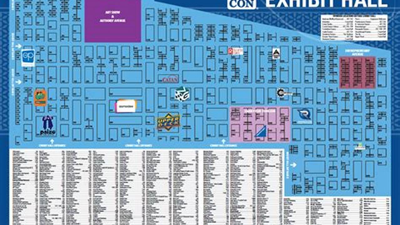 Gen Con 2025 Exhibit Hall Map
