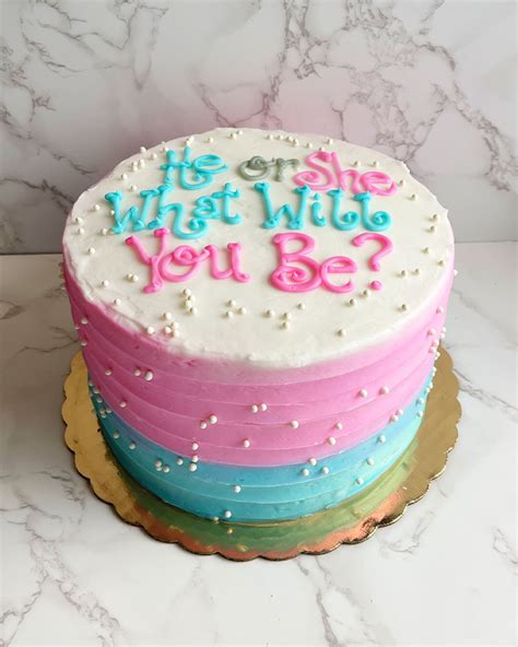 Gender Reveal Cake