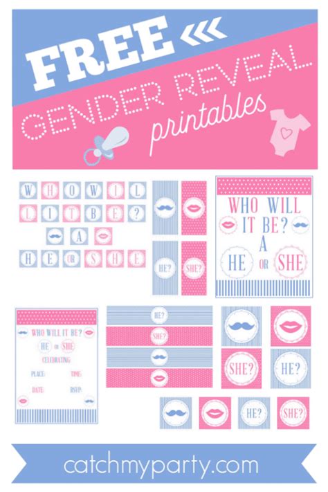 Gender Reveal Free Printables