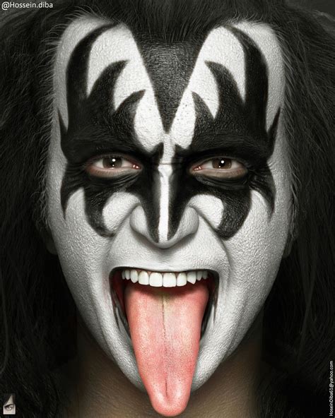 Gene Simmons Makeup Template