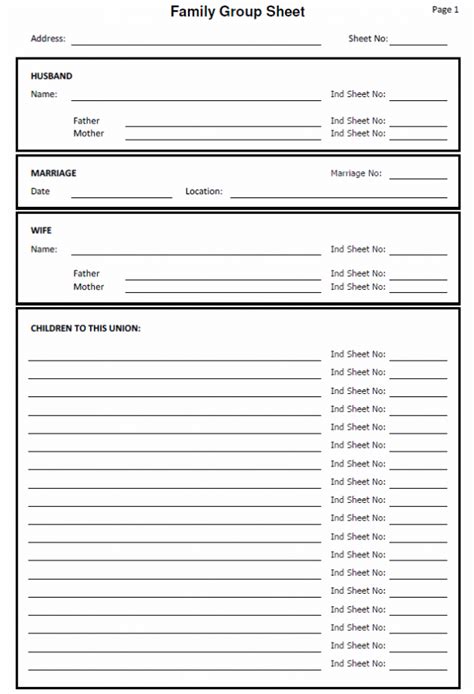 Genealogy Forms Free Printable