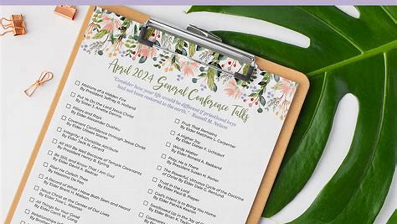 General Conference 2024 Schedule Pdf Download
