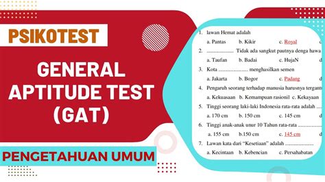 General Aptitude Test Adalah