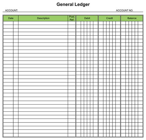 General Ledger Template Google Sheets