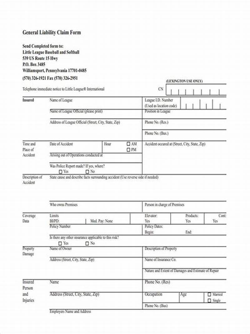 General Liability Claim Examples