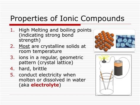 General Properties of an Ionic Compound