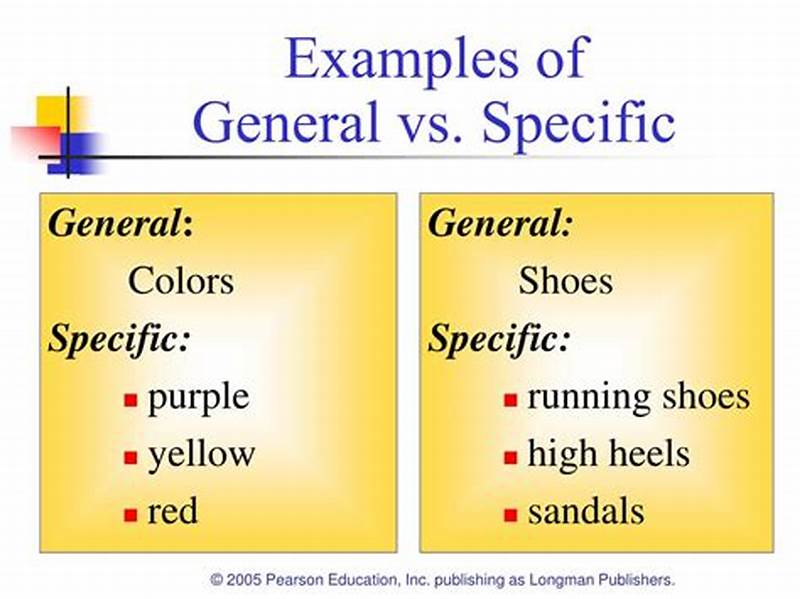 General Specific Pattern Example