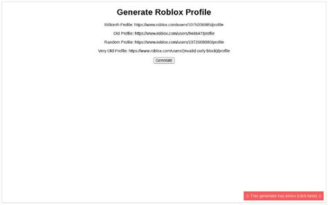 Generate Roblox Profile ― Perchance